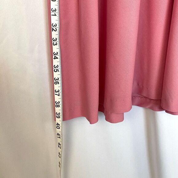 Vintage 70s 80s Pink Mauve Midi Dress Lace Women’s 8 or Small-Medium Stretchy Po - Picture 10 of 14